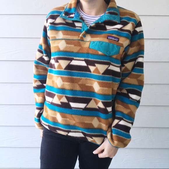 Patagonia Sweaters - Patagonia Synchilla Aztec Print T Snap Pullover